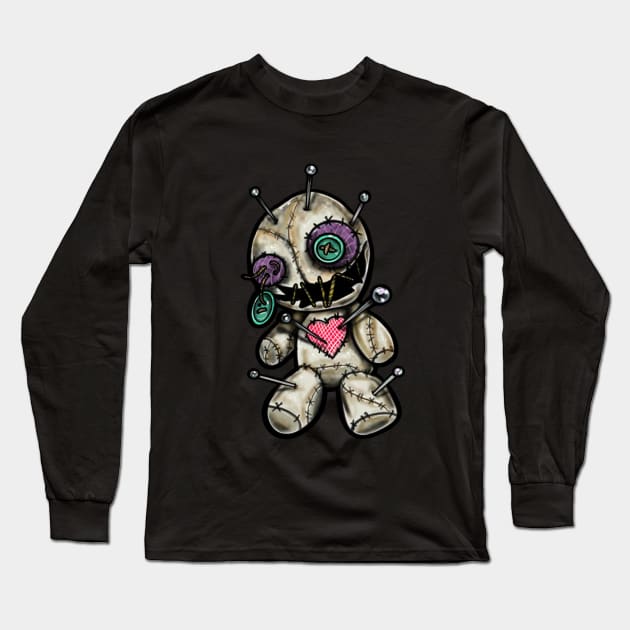 Voodoo Doll Long Sleeve T-Shirt by Squatchyink